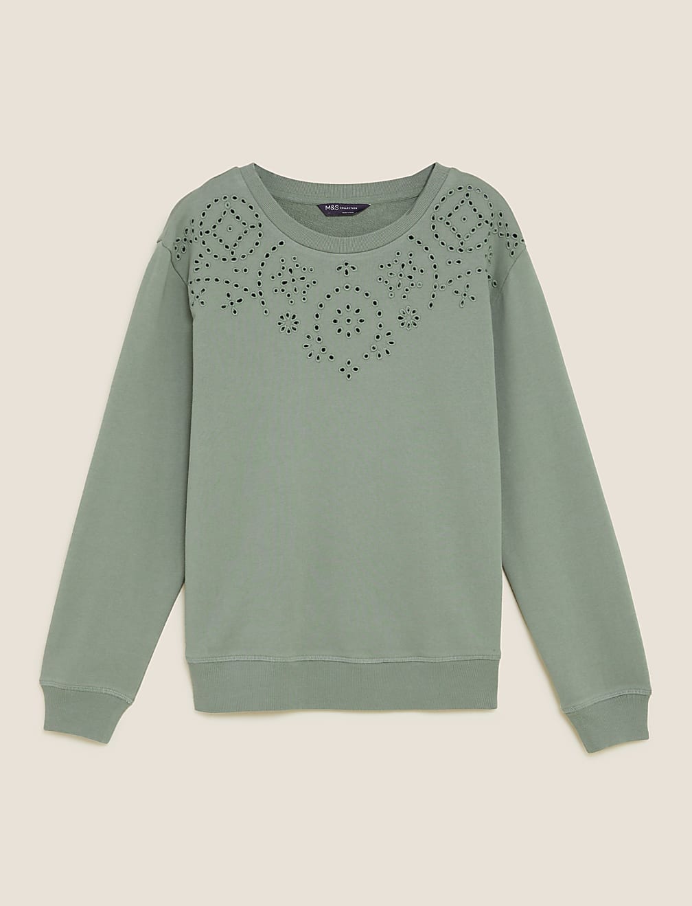 Pure Cotton Embroidered Sweatshirt