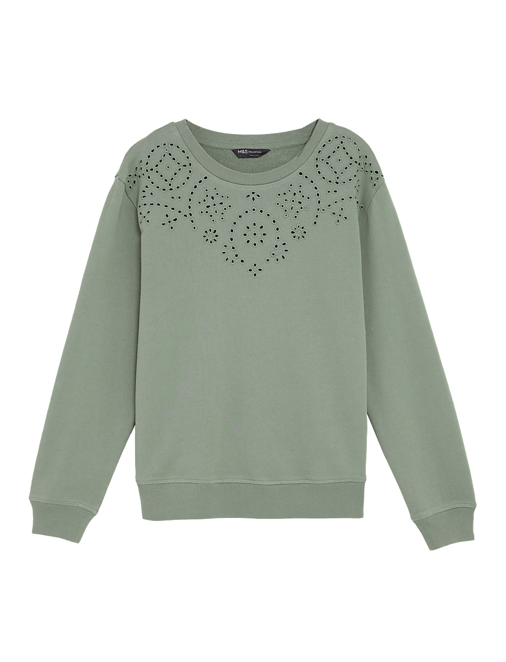 Pure Cotton Embroidered Sweatshirt