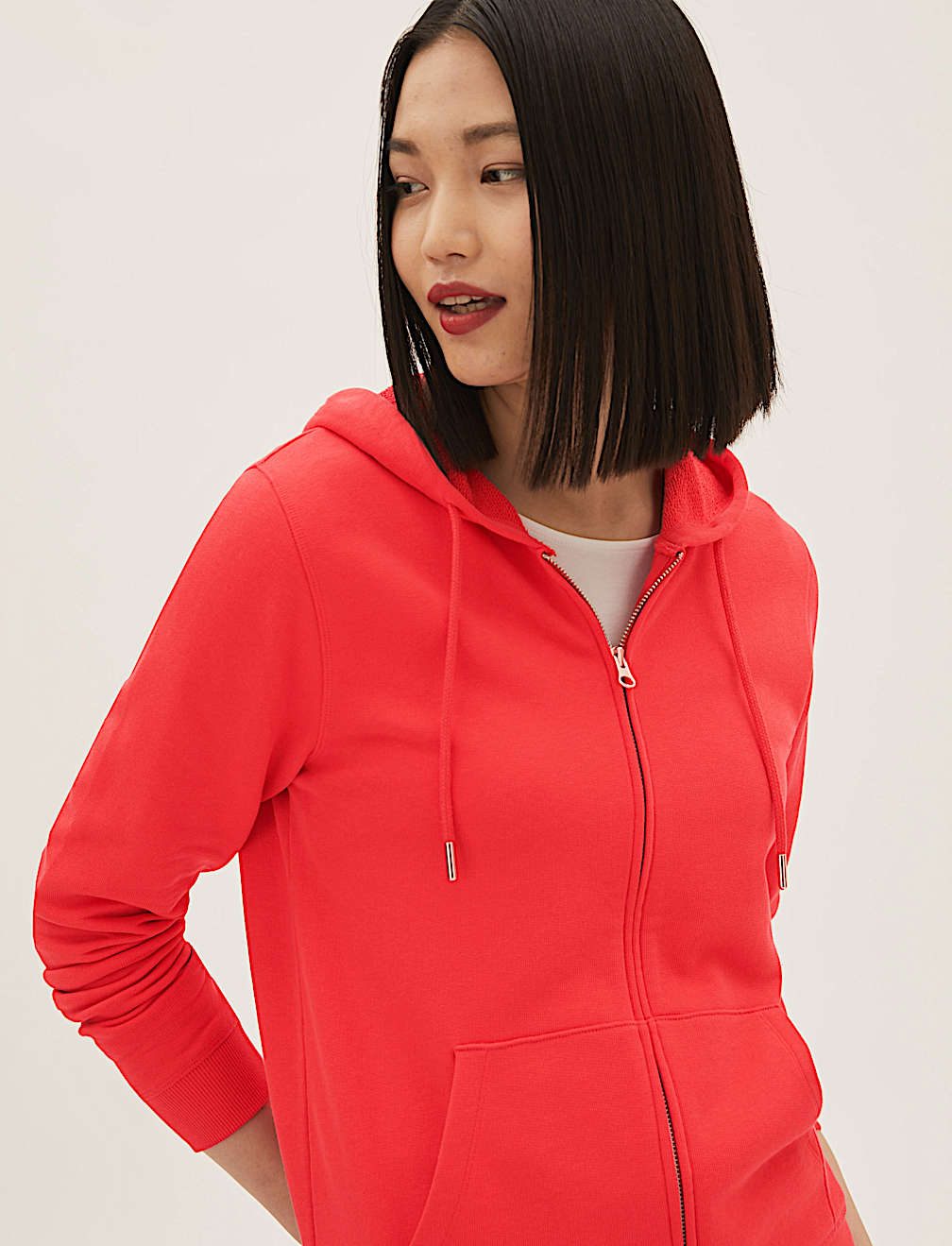 Pure Cotton Zip Up Hoodie