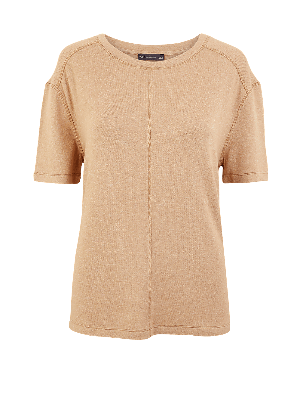 Marl Relaxed Fit Short Sleeve Top
