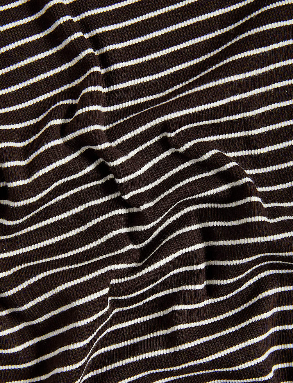 Cotton Rich Striped Funnel Neck Top