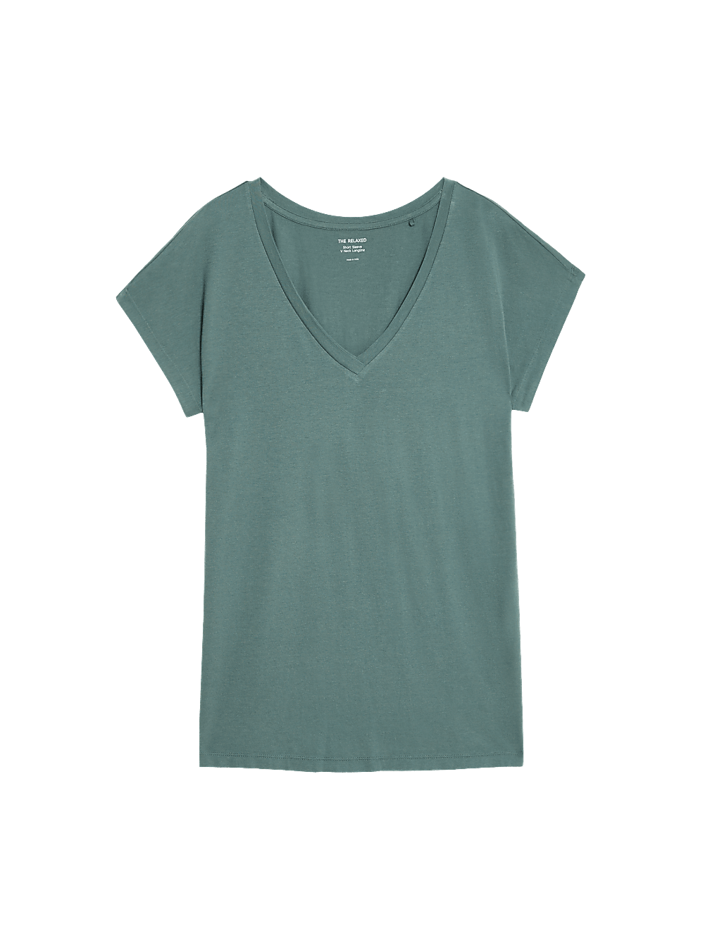 Cotton Rich V-Neck Relaxed Longline T-Shirt