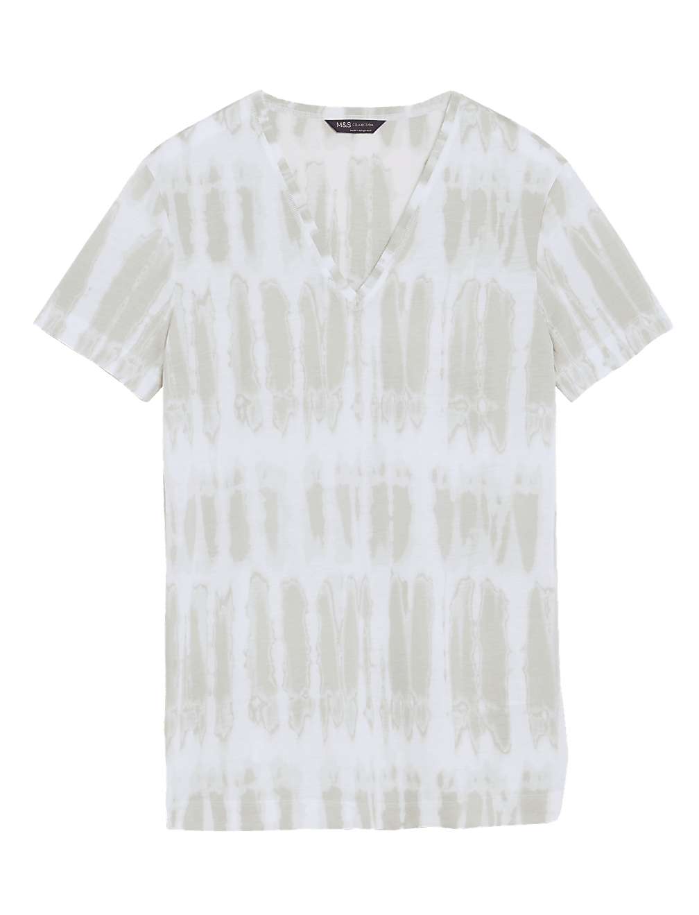 Tie Dye V-Neck Relaxed Longline T-Shirt