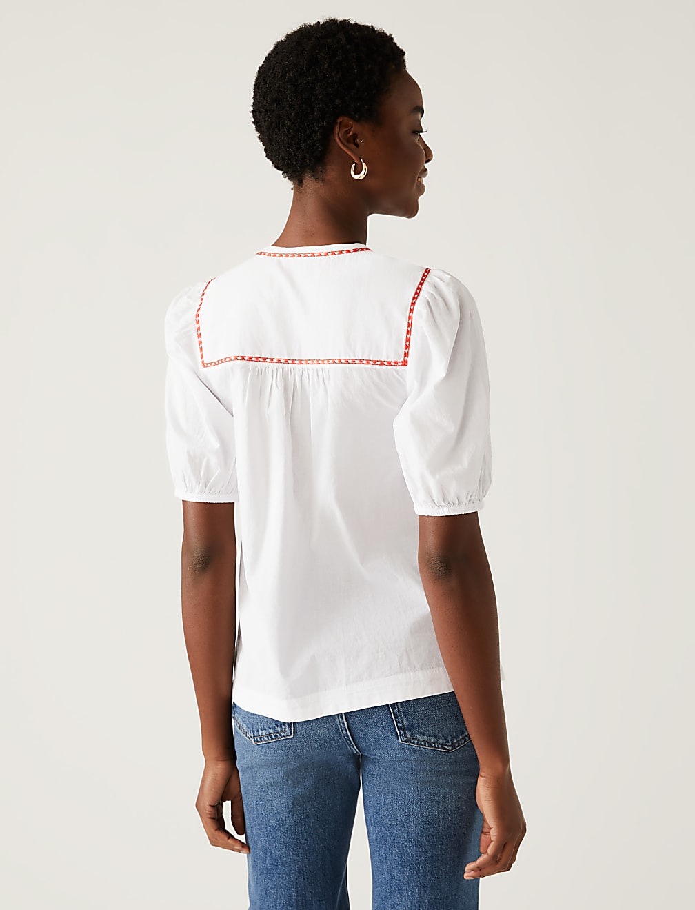 Pure Cotton Embroidered Top