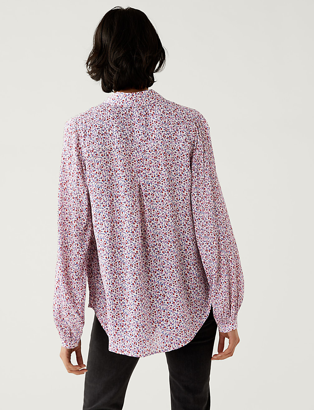 Modal Blend Printed Longline Shirt