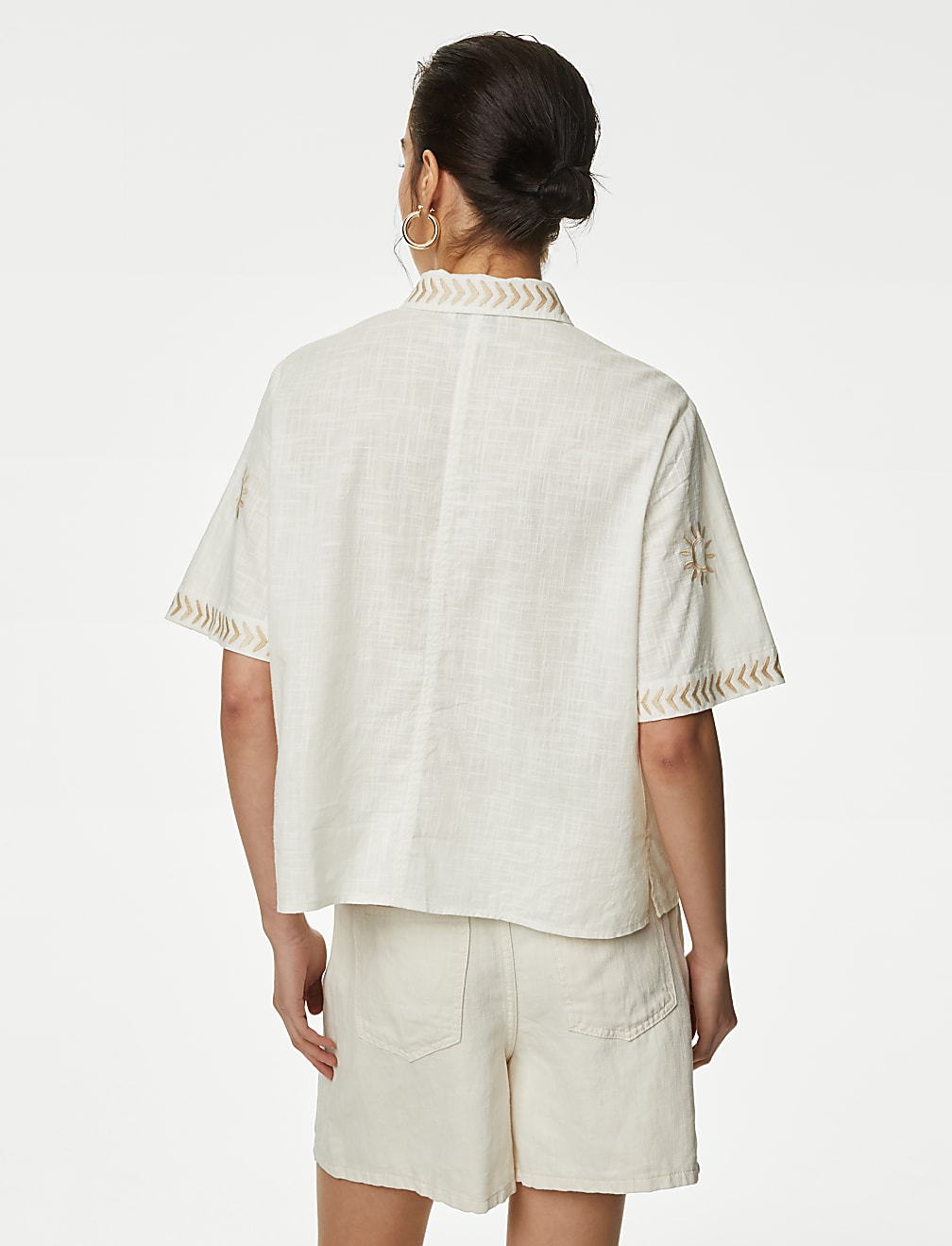 Pure Cotton Embroidered Shirt