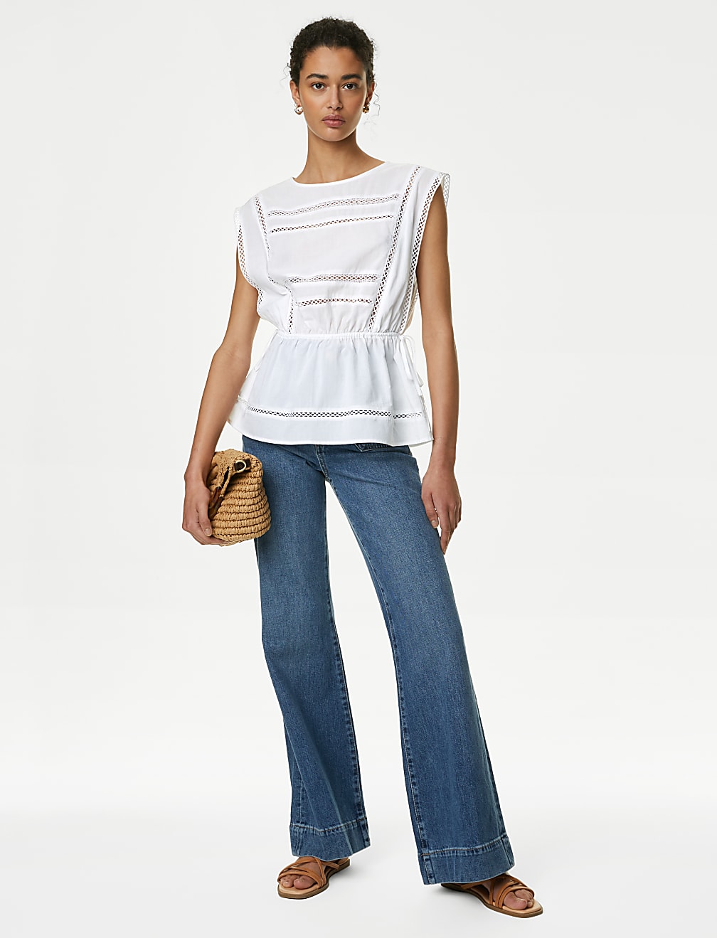 Pure Cotton Tie Waist Vest