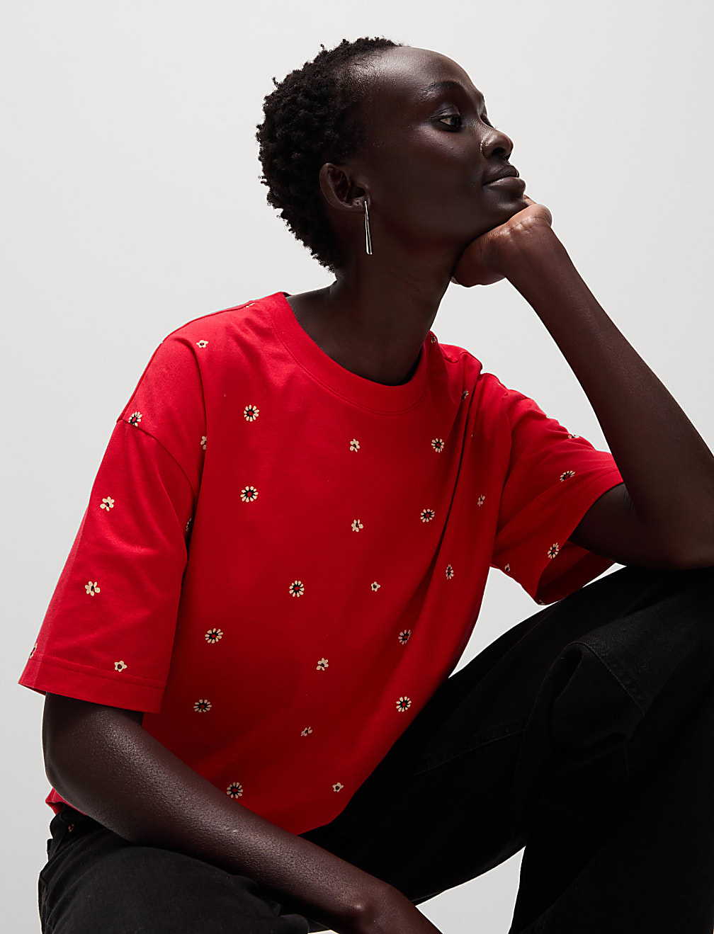 Pure Cotton Floral T-Shirt