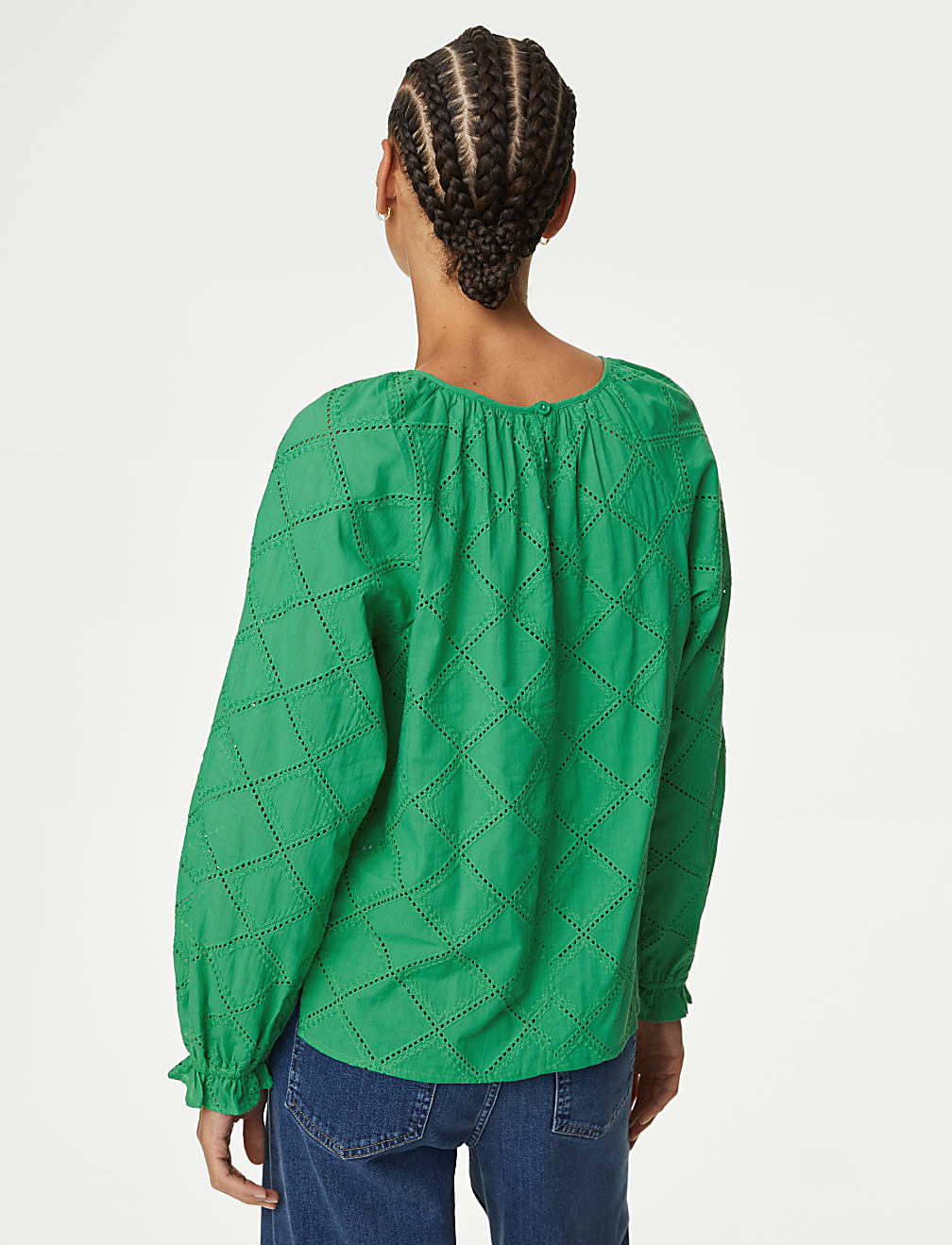 Pure Cotton Broderie Blouse