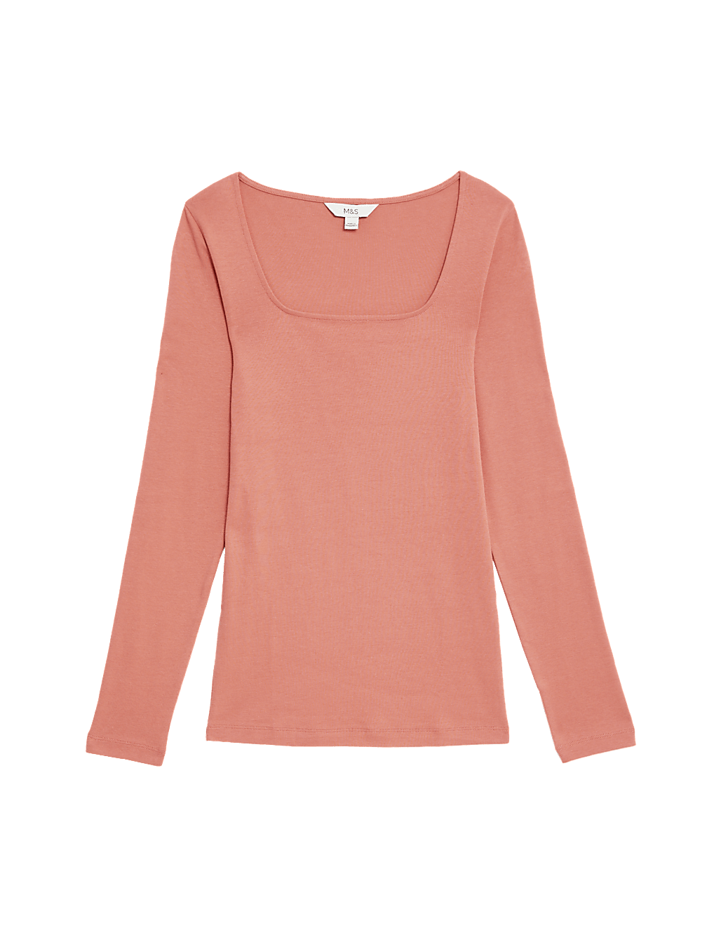 Pure Cotton Square Neck Slim Fit Top