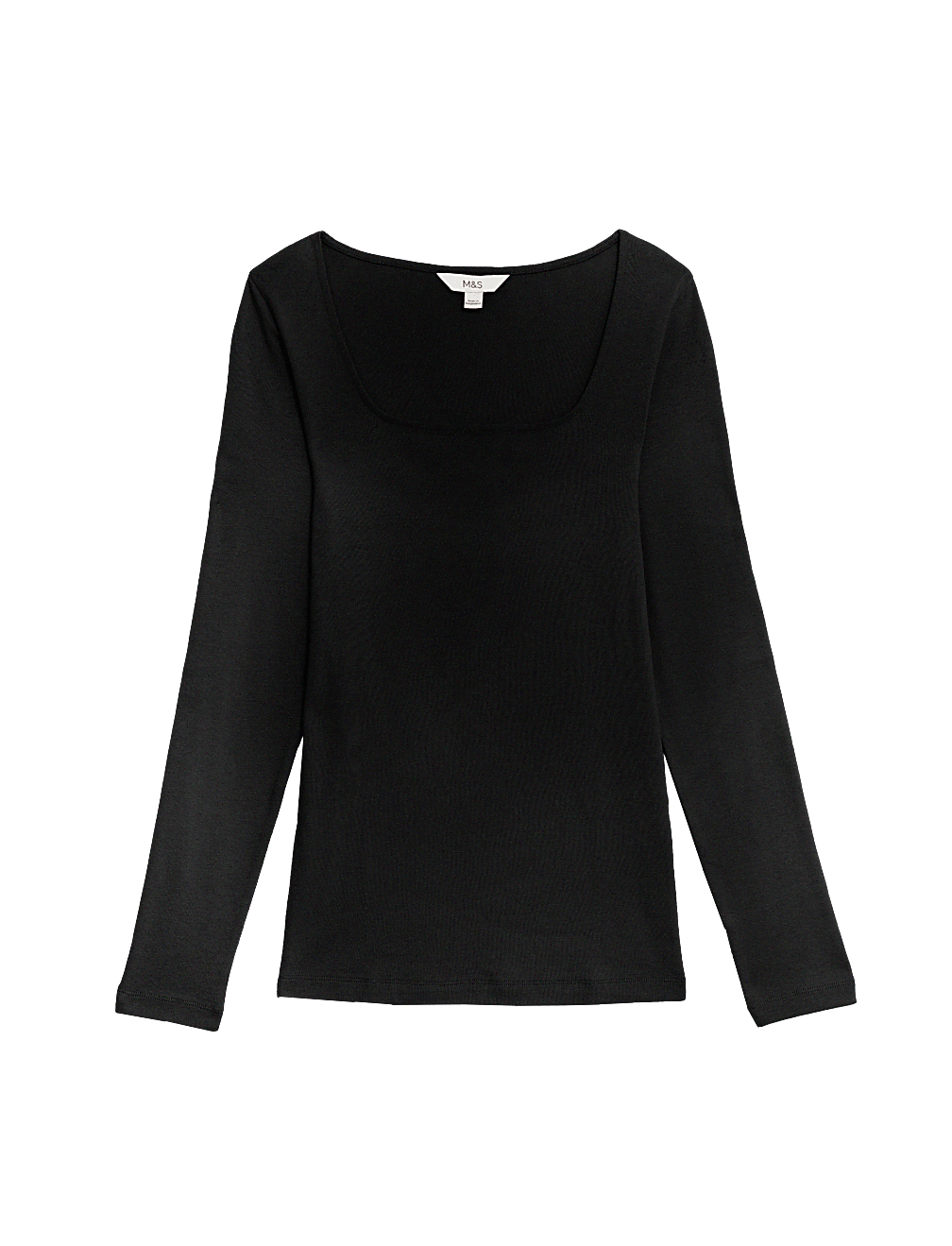Pure Cotton Square Neck Slim Fit Top