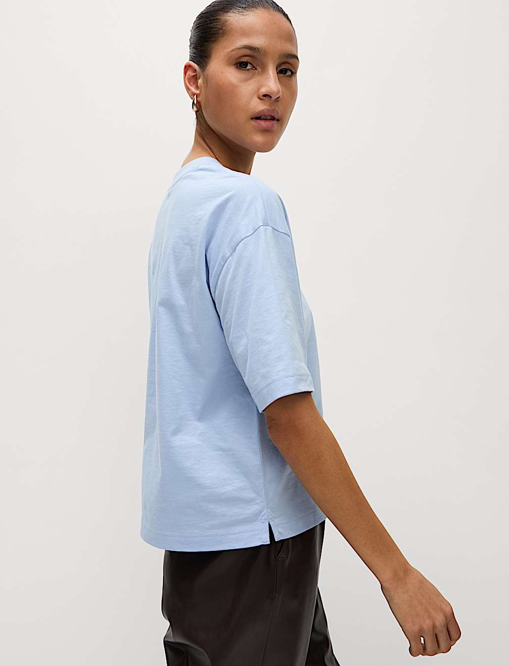 Pure Cotton Crew Neck Boxy T-Shirt