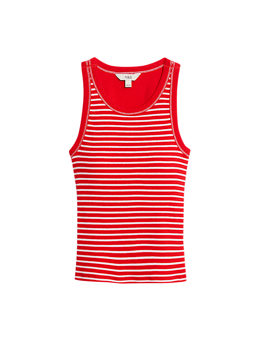Cotton Rich Striped Secret Support Vest