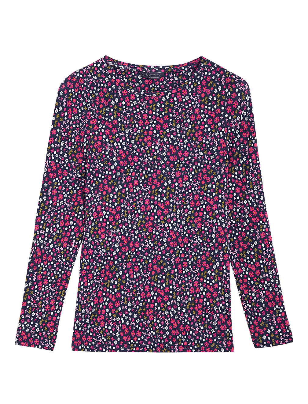 Cotton Rich Printed Slim Fit Top