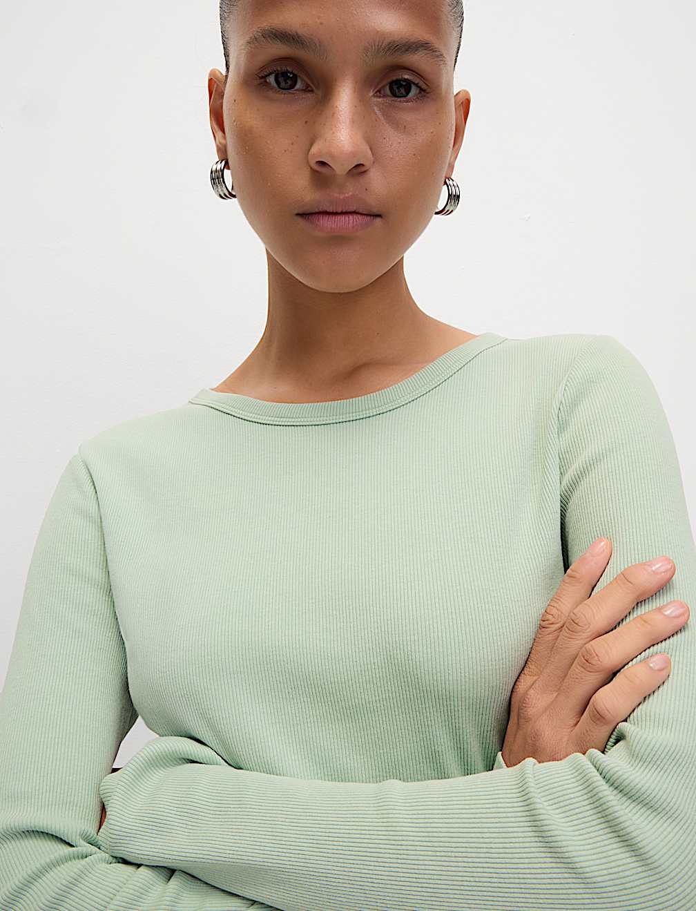 Cotton Rich Ribbed Garment Dye Top