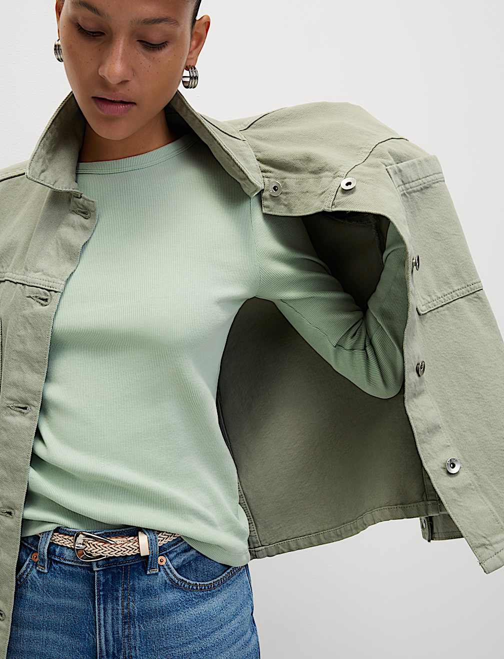 Cotton Rich Ribbed Garment Dye Top