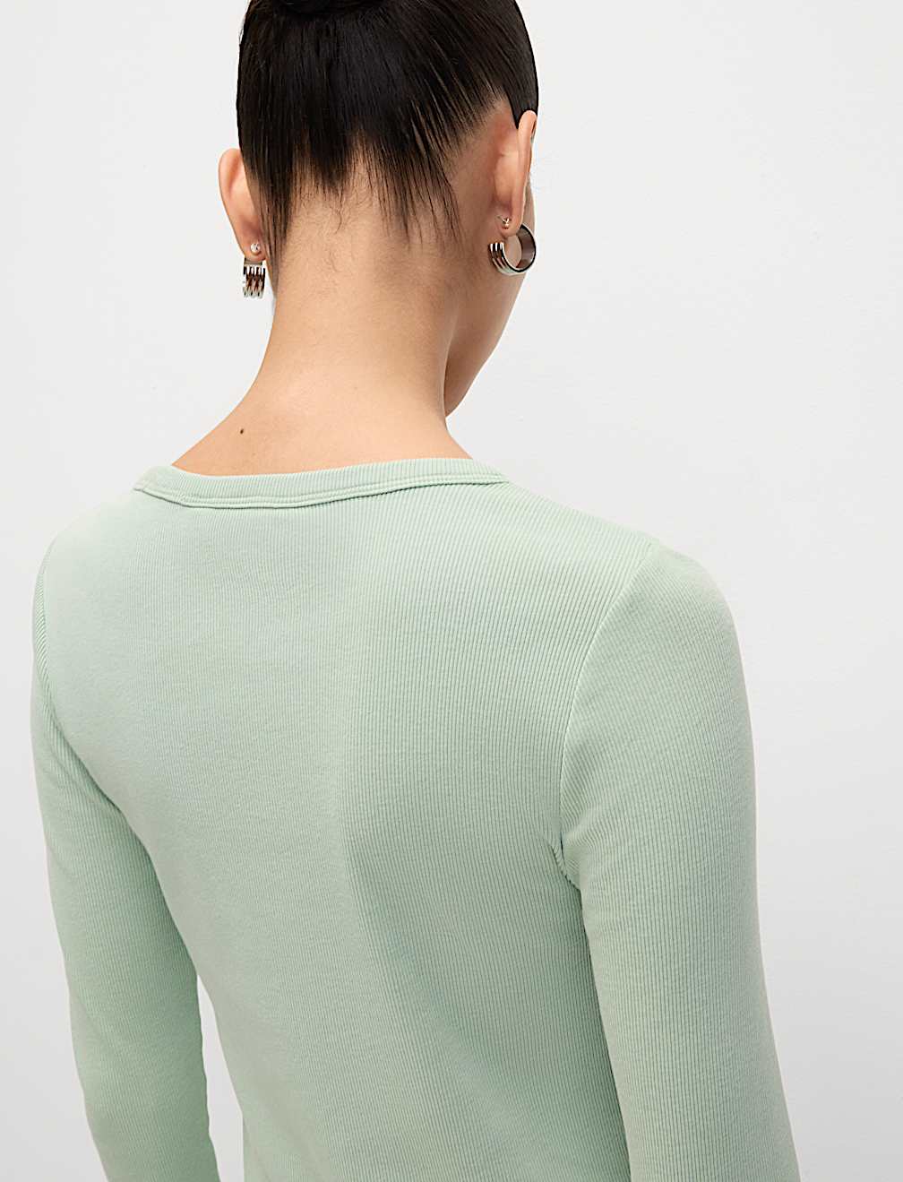 Cotton Rich Ribbed Garment Dye Top