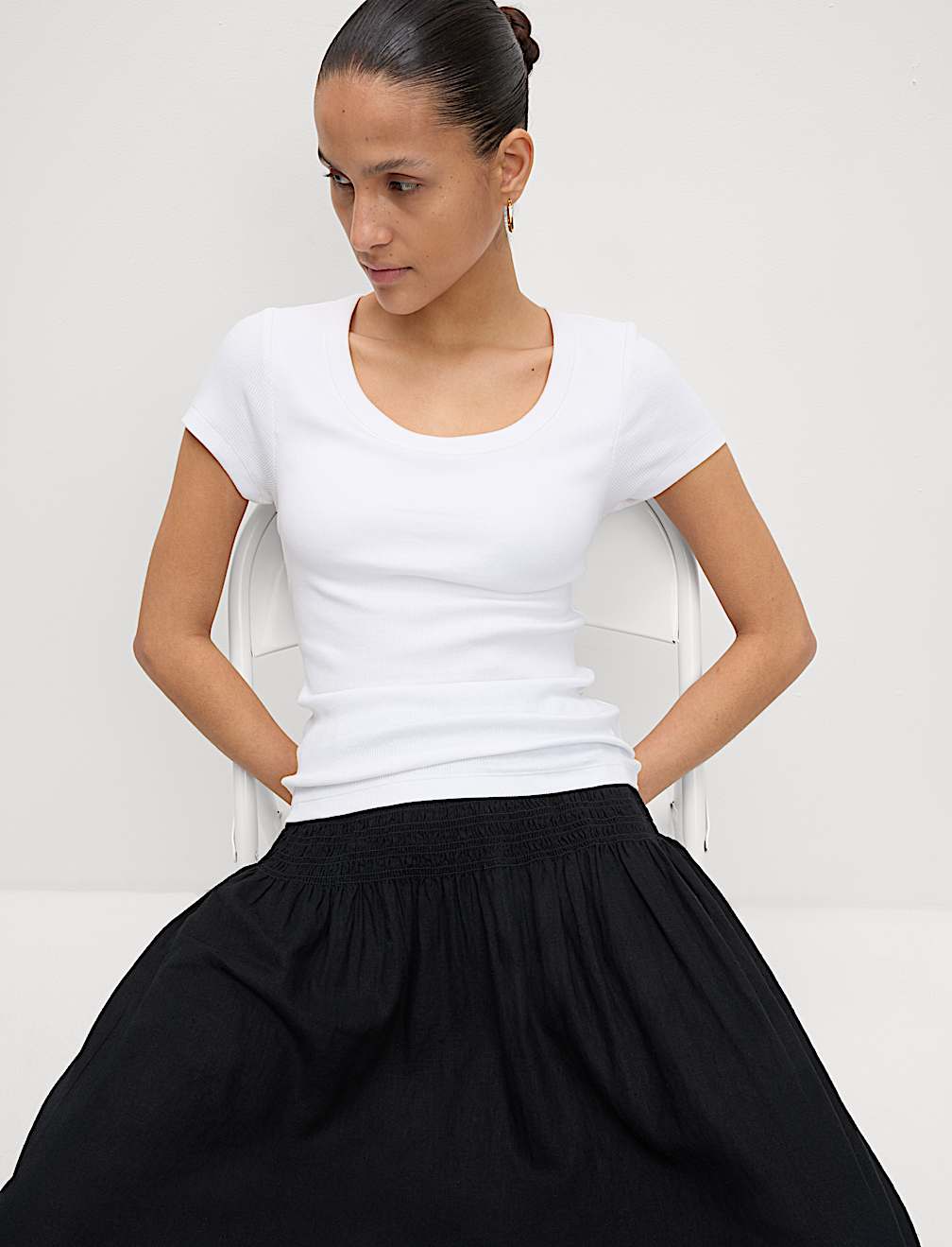 Cotton Rich Slim Fit Secret Support Top