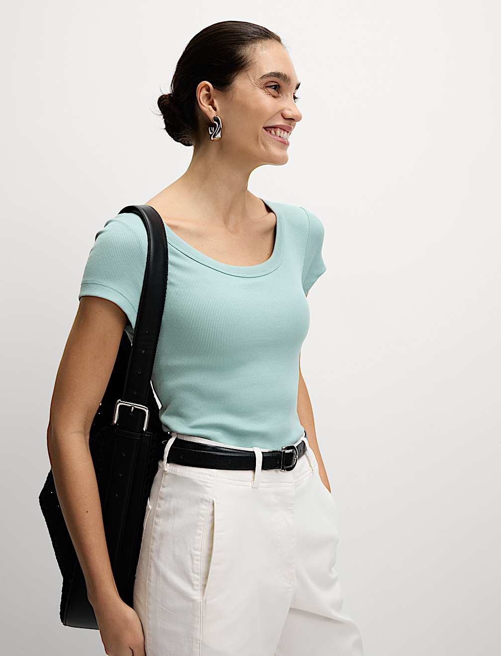 Cotton Rich Slim Fit Secret Support Top