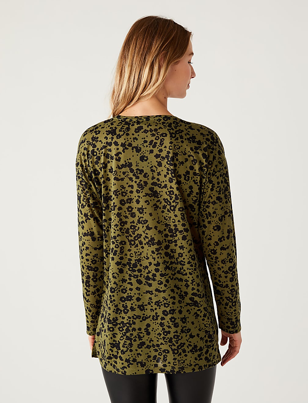 Printed Relaxed Longline Top