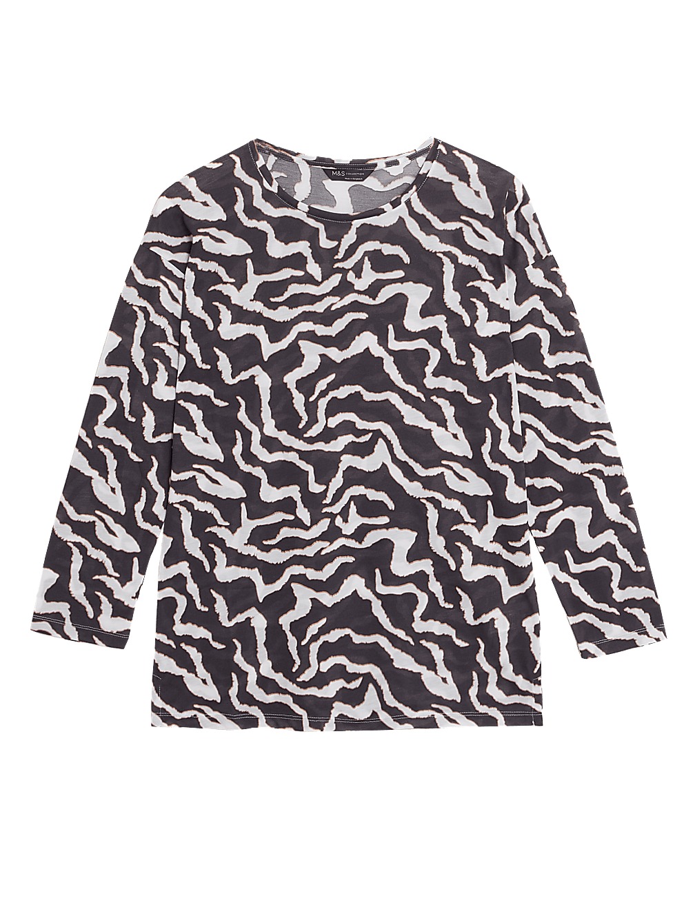 Printed Relaxed Longline Top