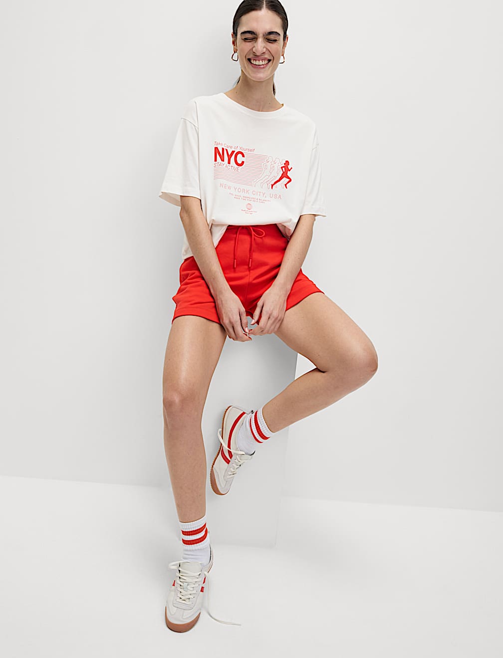 Pure Cotton Textured Regular Fit T-Shirt