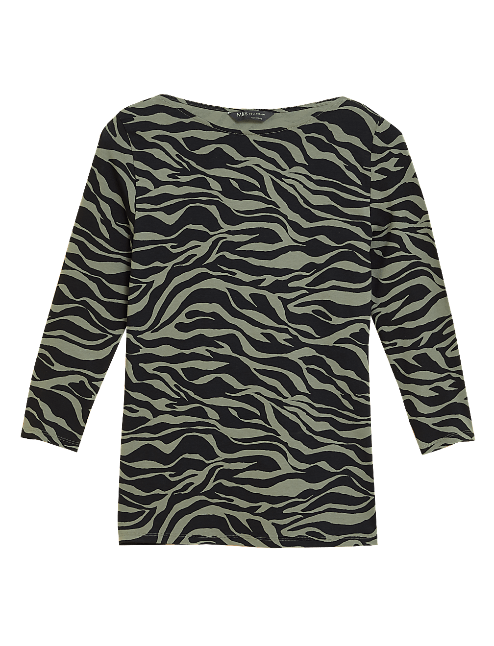 Cotton Rich Printed Slim Fit Top
