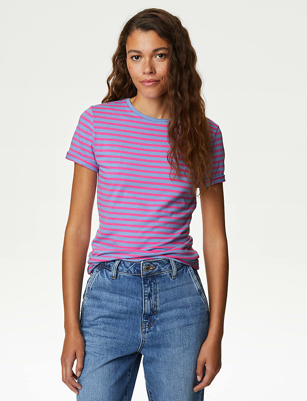 Cotton Rich Striped Slim Fit T-Shirt