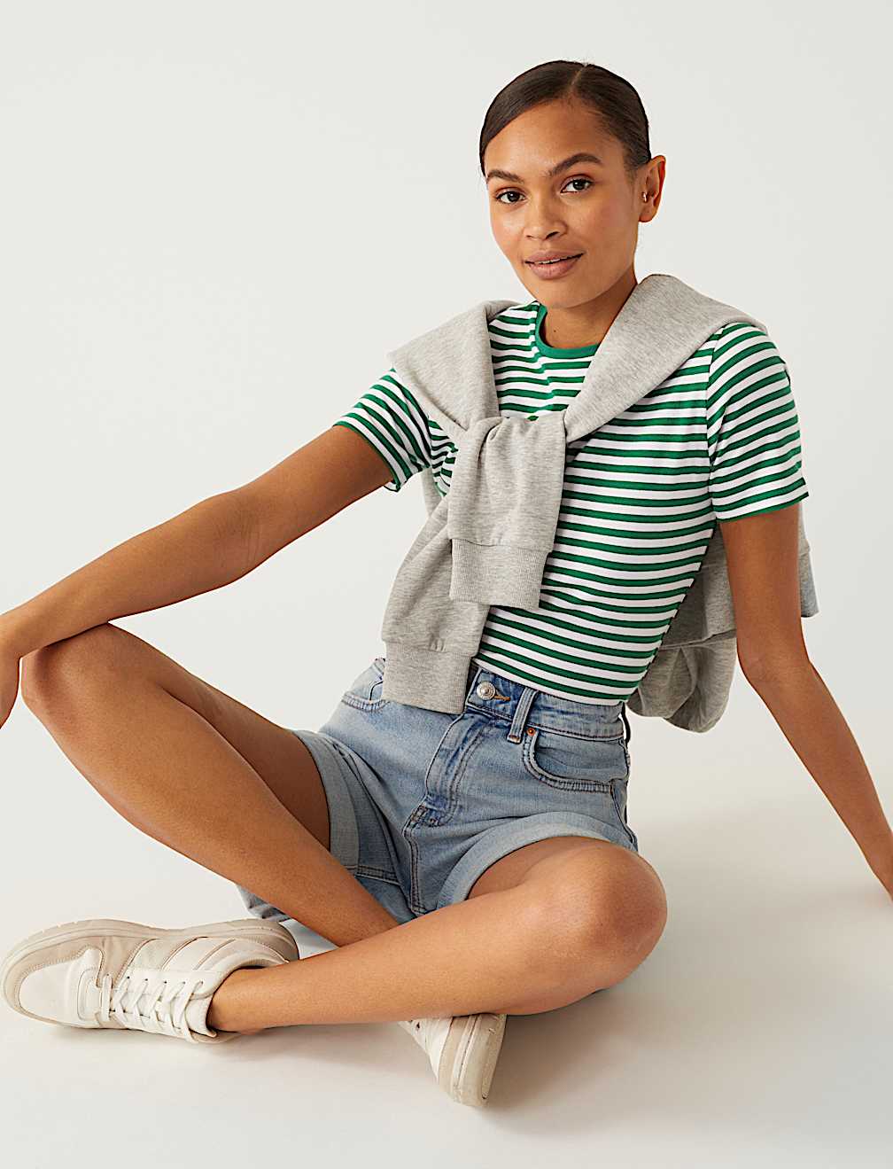 Cotton Rich Striped Slim Fit T-Shirt