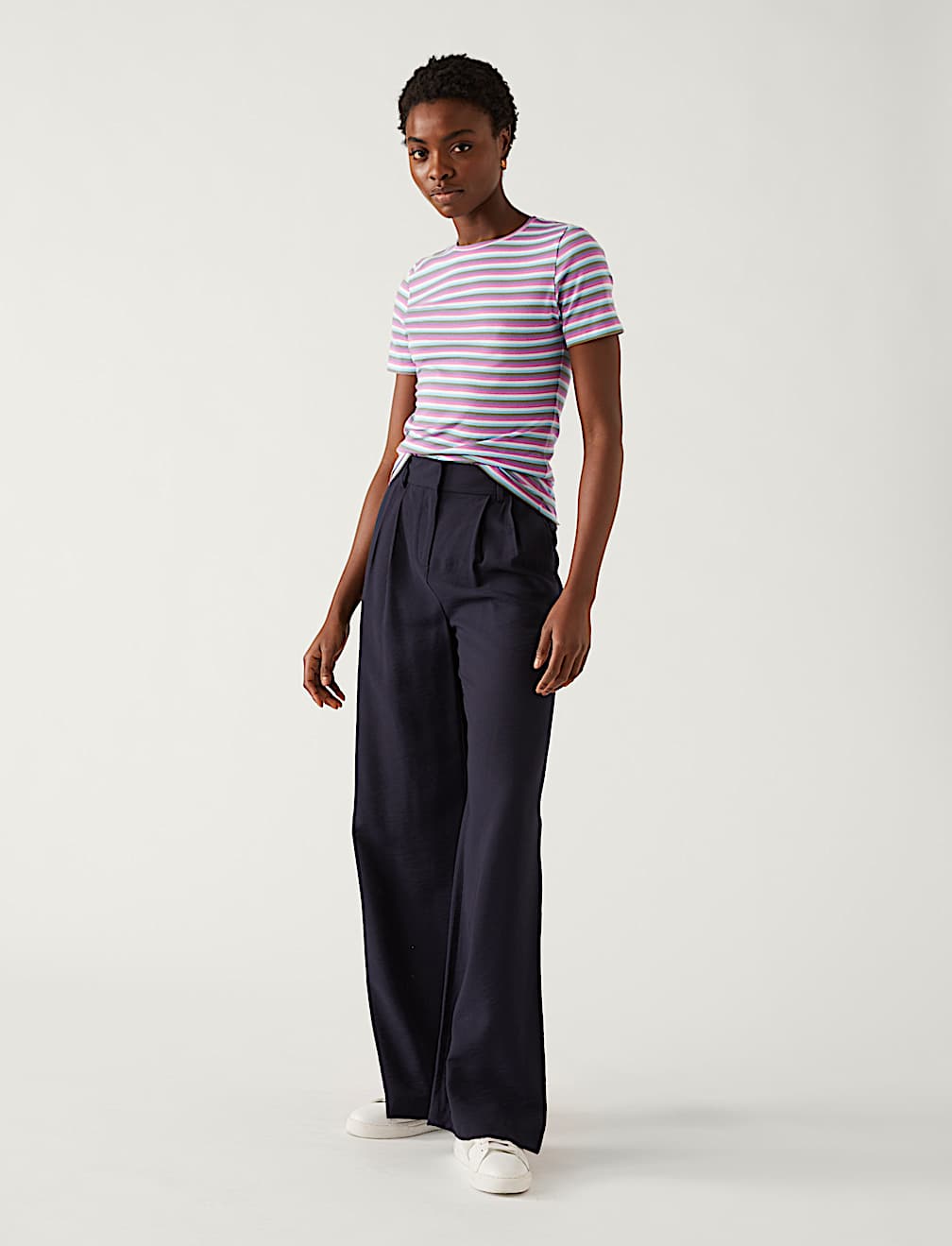 Cotton Rich Striped Slim Fit T-Shirt