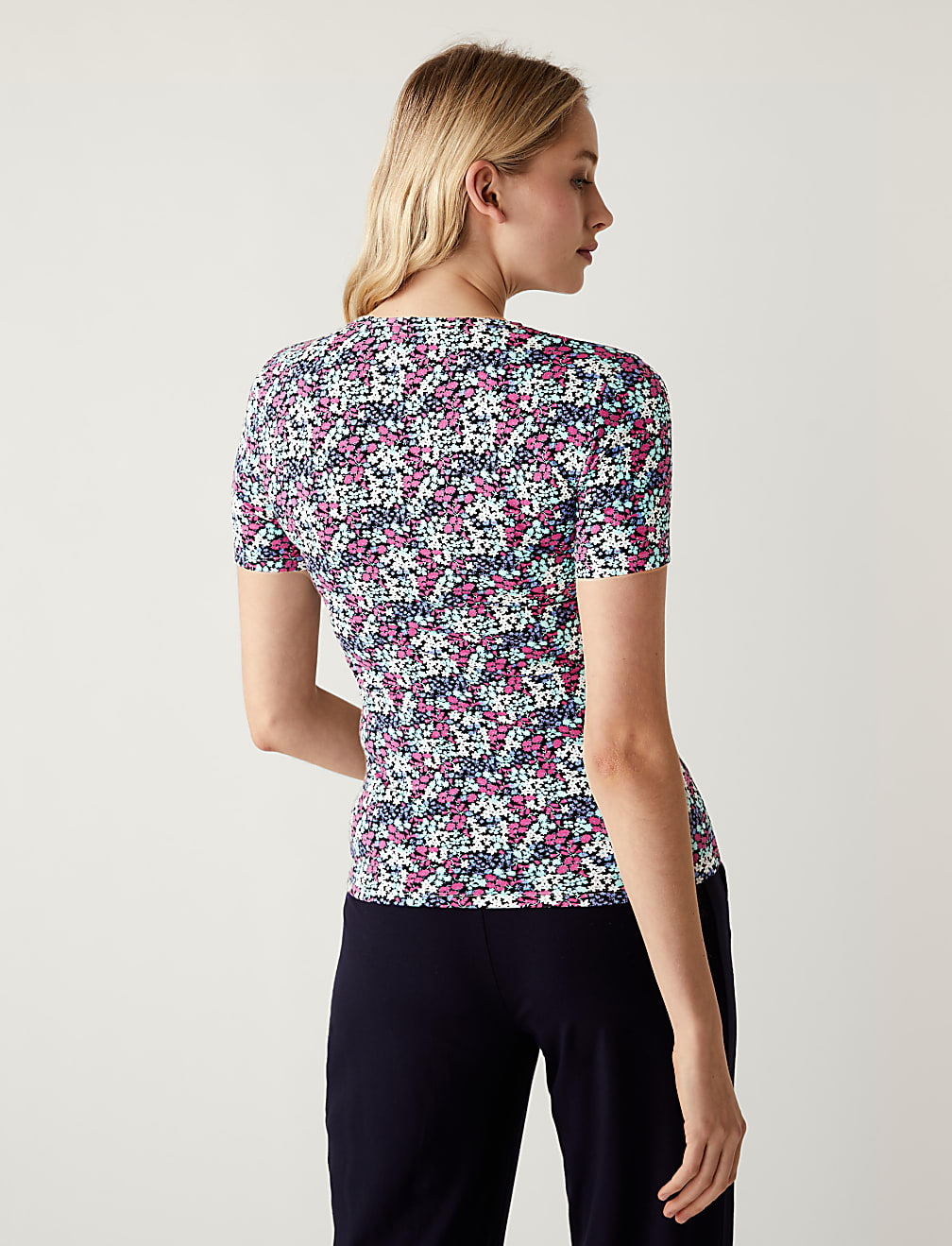 Cotton Rich Printed Slim Fit T-Shirt