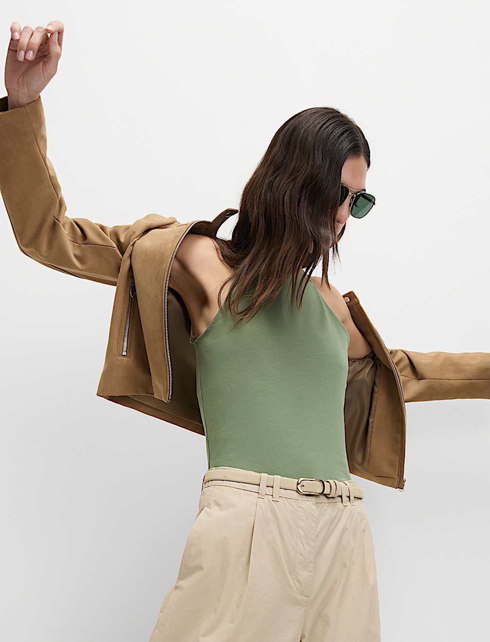 Cotton Rich Racer Neck Vest