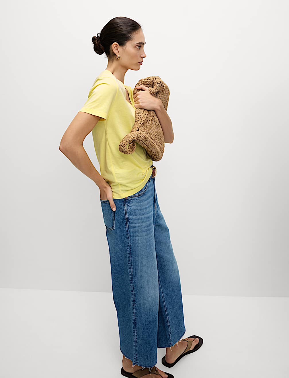 Pure Cotton V-Neck T-Shirt