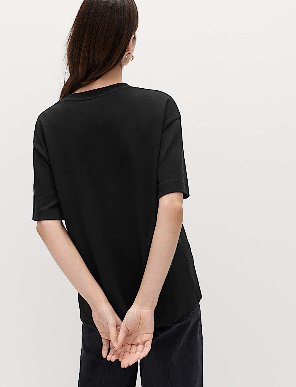 Pure Cotton Crew Neck Oversized T-Shirt