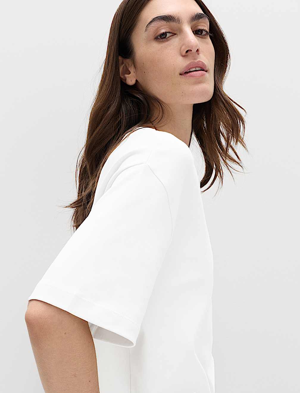 Pure Cotton Crew Neck Oversized T-Shirt