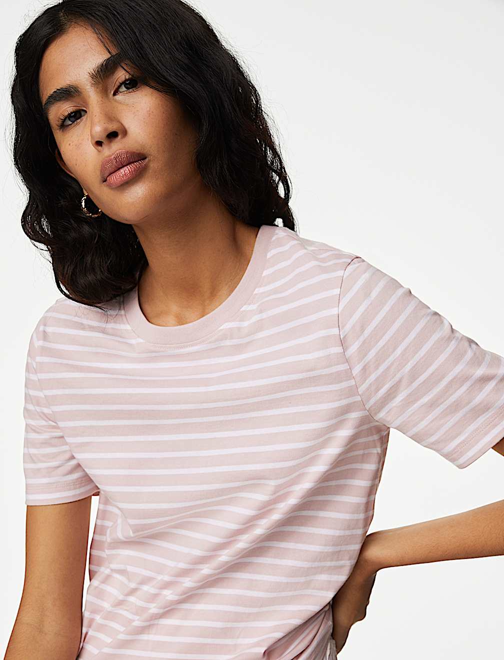 Pure Cotton Striped Everyday Fit T-Shirt