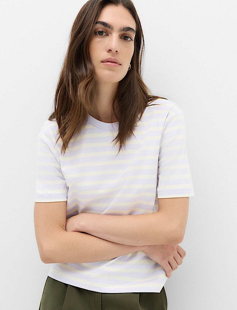 Pure Cotton Striped Everyday Fit T-Shirt