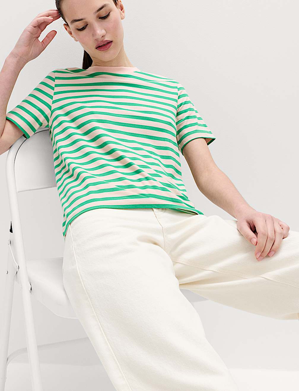 Pure Cotton Striped Everyday Fit T-Shirt
