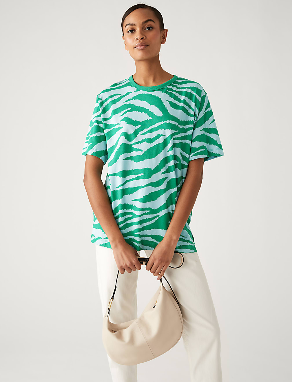 Pure Cotton Printed Oversized T-Shirt