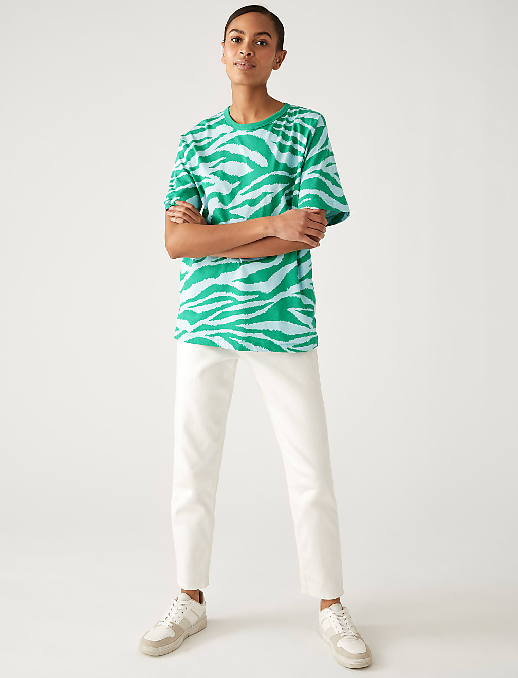 Pure Cotton Printed Oversized T-Shirt