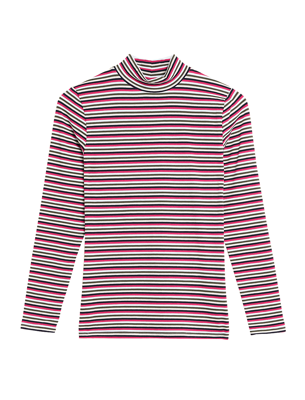 Cotton Rich Striped Slim Fit Top