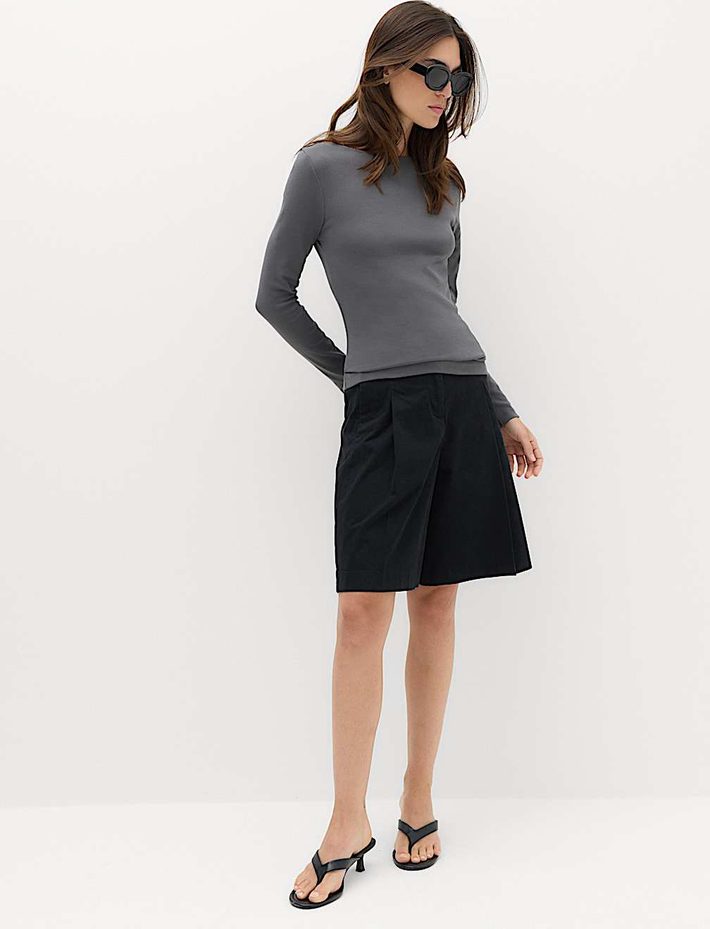 Cotton Rich Premium Slash Neck Top