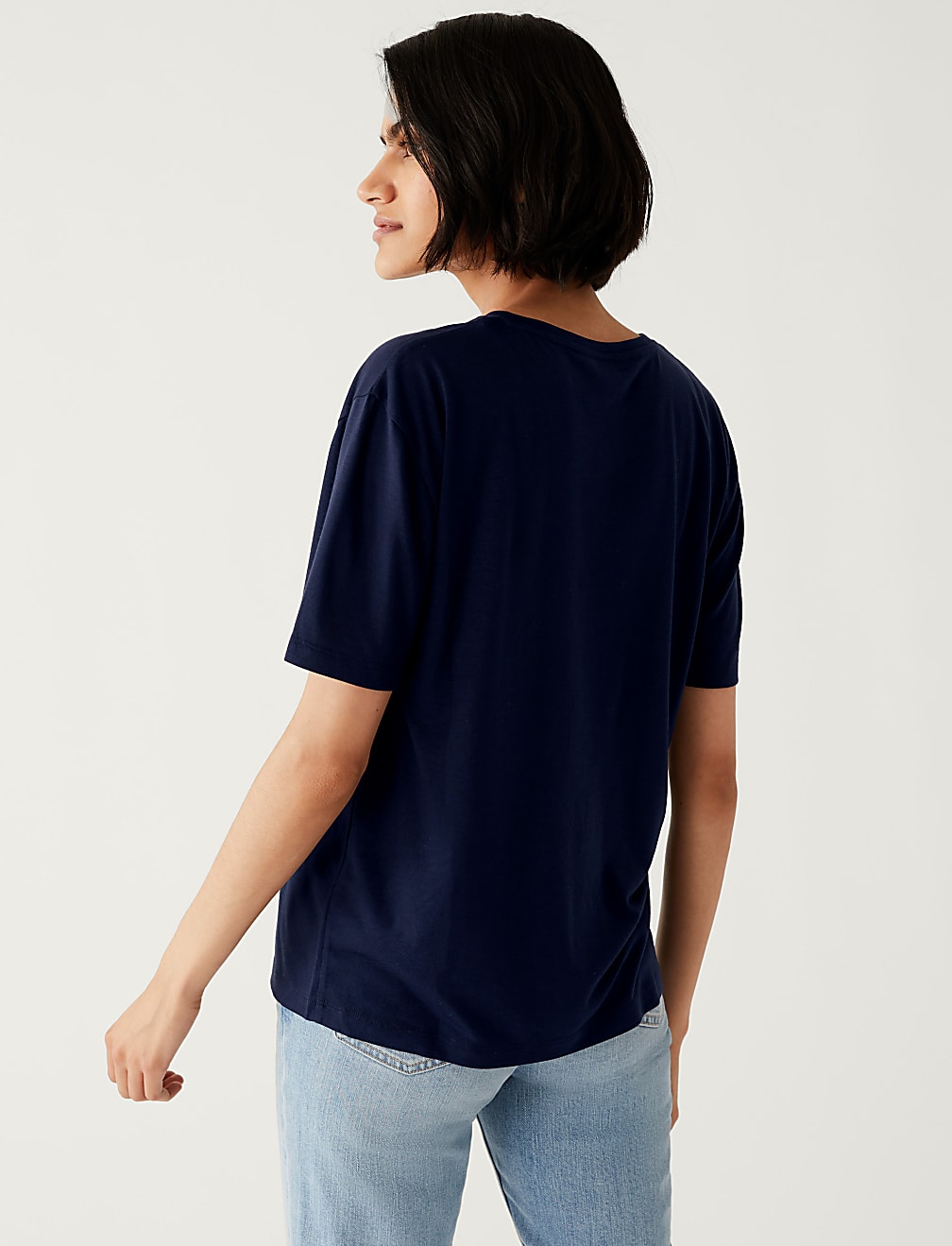 Printed Crew Neck Relaxed T-Shirt