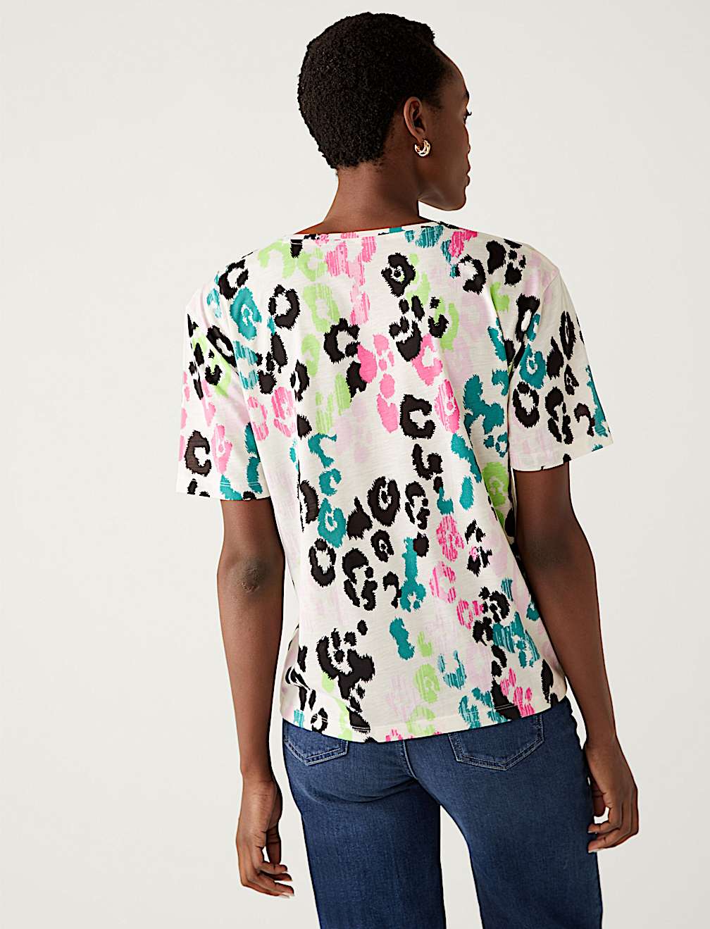 Printed Crew Neck Relaxed T-Shirt