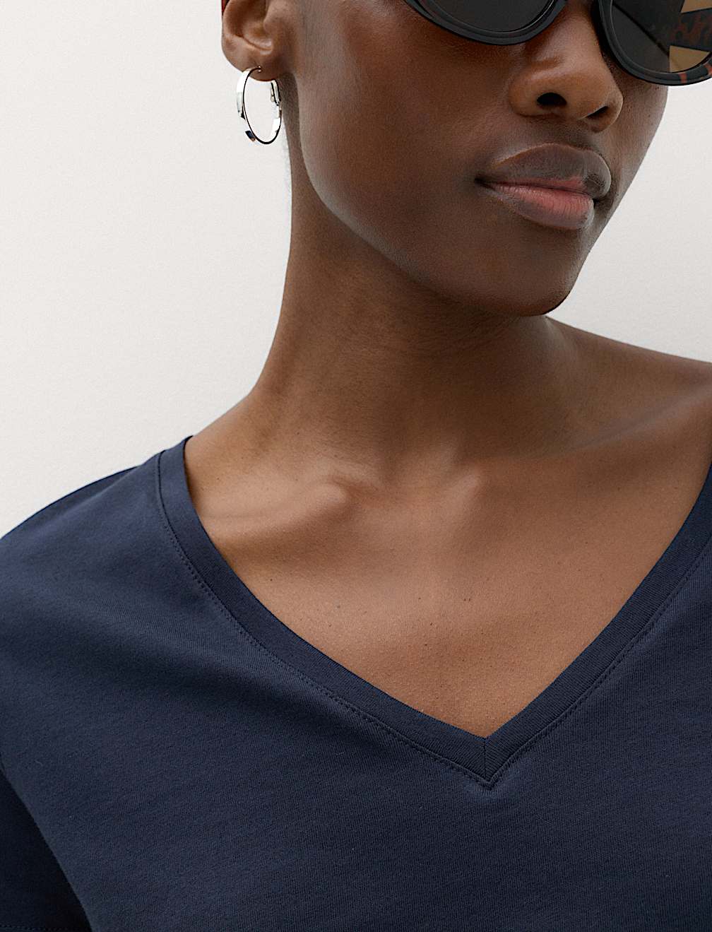 Pure Cotton V-Neck T-Shirt