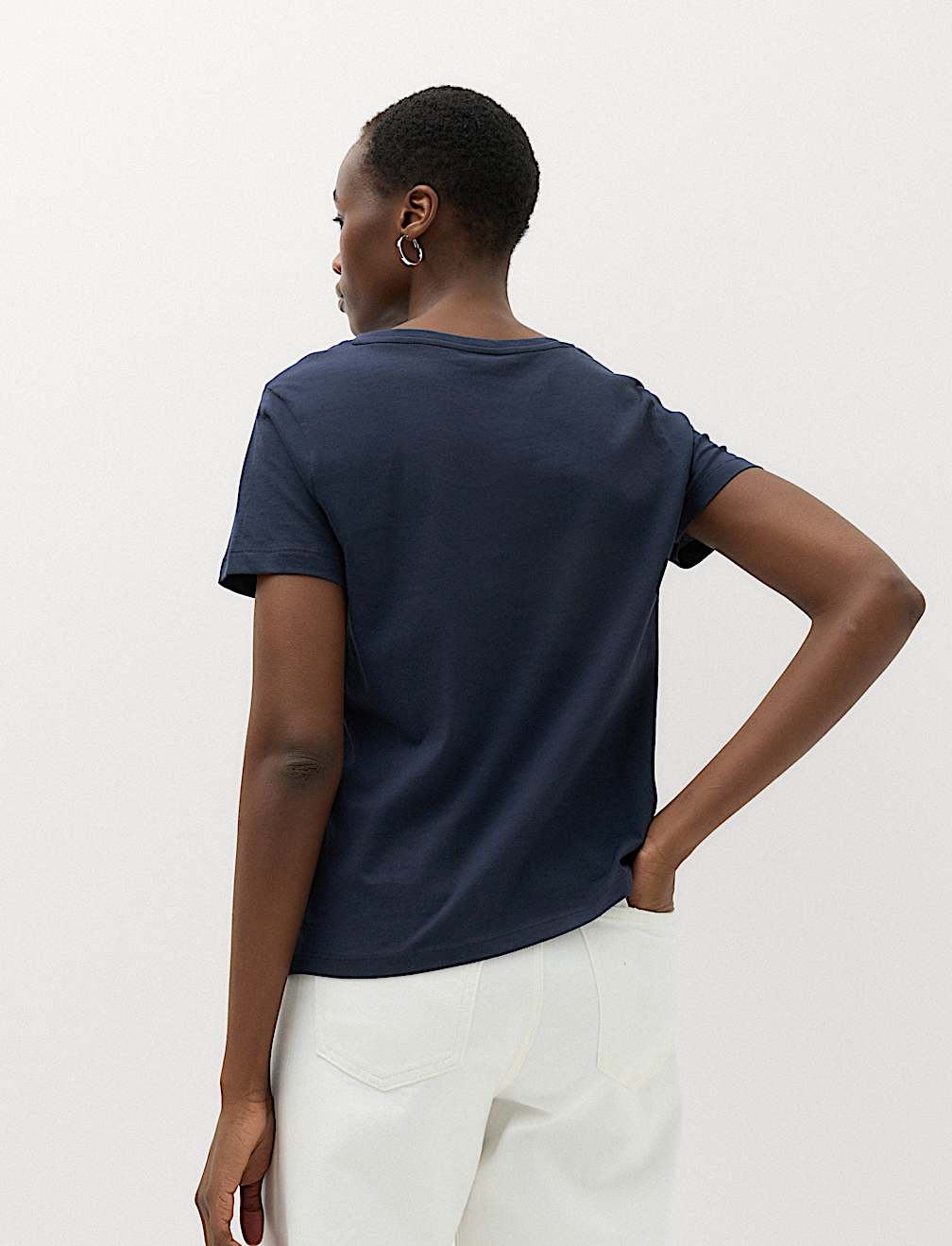 Pure Cotton V-Neck T-Shirt