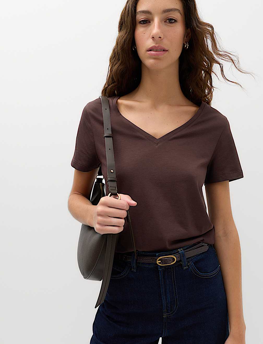 Pure Cotton V-Neck T-Shirt