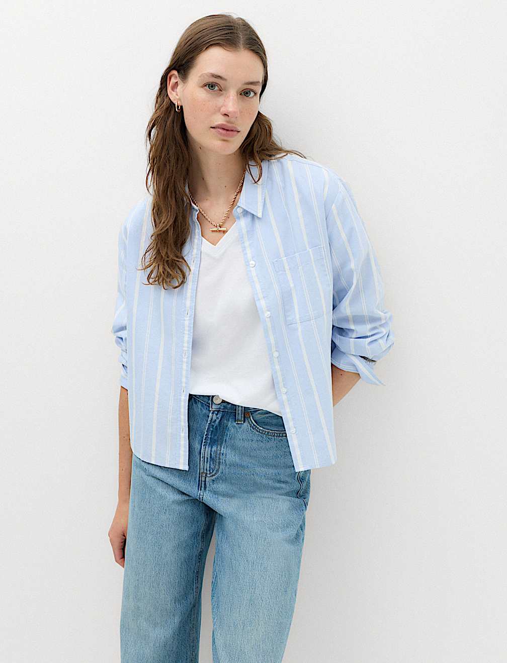 Pure Cotton V-Neck T-Shirt
