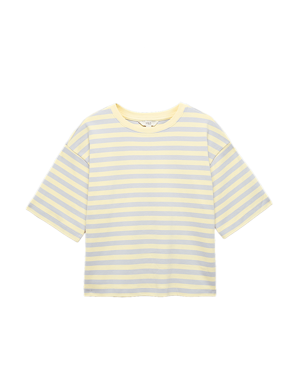 Pure Cotton Striped Boxy T-Shirt