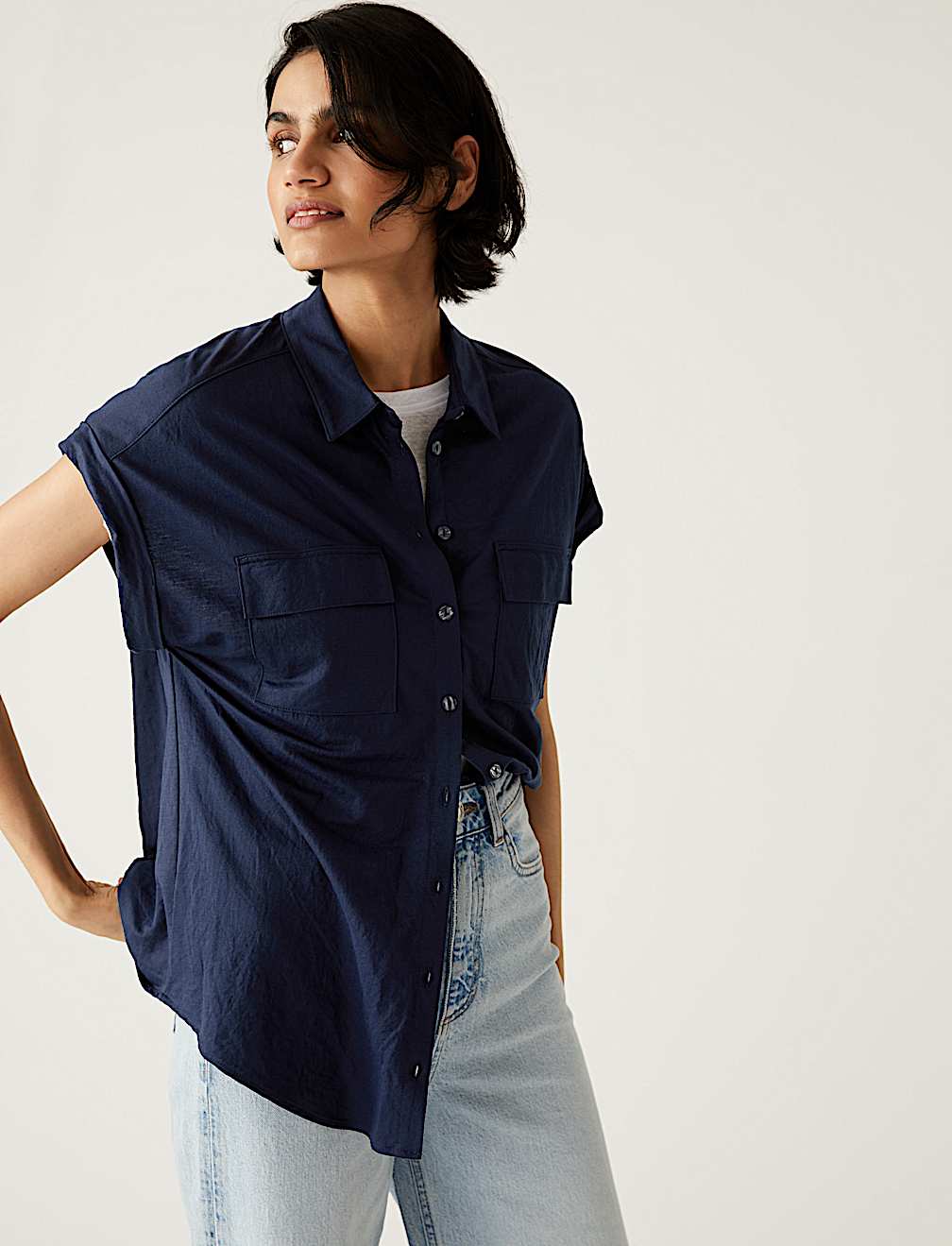 Jersey Collared Shirt